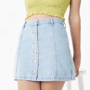 F21 Light Denim Skirt